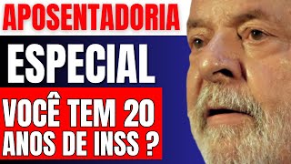 INSS  APOSENTADORIA ESPECIAL LIBERADA PARA QUEM TEM 20 ANOS DE CONTRIBUIÇÃO  COMO SE APOSENTAR [upl. by Eki]