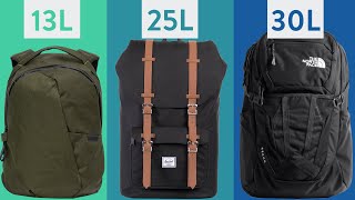 Ultimate Backpack Size Guide  What Size Backpack Do I Need for School Work or Commuting [upl. by Deanna130]