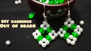 How to make easy beaded earringsDIY earringseasy and useful [upl. by Savick674]