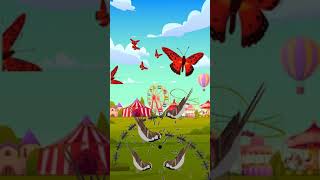 animals stampede part 6 animals stampede shorts birds butterfly ants animalstampede cartoon [upl. by Eiramaneet330]