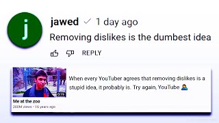 Jawed RESPONDED To YouTube Removing Dislikes LOL [upl. by Aleuqahs]