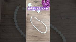 İnci boncuktan kolye yapımı diy art necklace craft nasılyapılır shorts [upl. by Ciri]