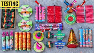 Unique Types Of Crackers Testing  Diwali Patakhe Testing  Crackers Combos Experiment  Fireworks [upl. by Asaeret]