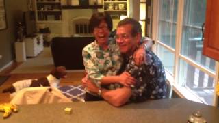 Pregnancy reveal to first time grandparents [upl. by Seaver]