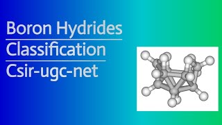 CSIRUGCNET CHEMICAL SCIENCE ¦ BORON HYDRIDES ¦ CLASSIFICATION ¦EXAMPLES ¦ [upl. by Sirrah]