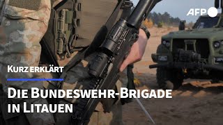 Kurz erklärt Die BundeswehrBrigade in Litauen  AFP [upl. by Ylecara]