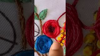 Easy embroidery woven wheel cute [upl. by Gough]