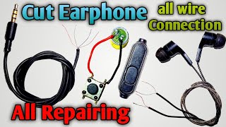 Earphone All Repairing amp All Wire Connection Colour Code Soldering  Headphone Cut All Repair [upl. by Weiss]