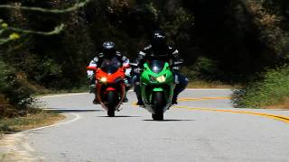 2010 Bennche Megelli 250R vs Kawasaki Ninja 250R Motorcycle Shootout [upl. by Monika190]