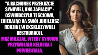 quotA RACHUNEK PRZEKAŻCIE SYNOWEJ ONA ZAPŁACIquot  OŚWIADCZYŁA TEŚCIOWA ZBIERAJĄC NA SWÓJ JUBILEUSZ [upl. by Levey449]