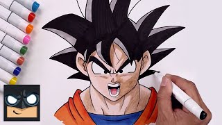 How To Draw Goku  Draw amp Color Tutorial [upl. by Asirral]