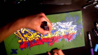 Graffiti speeddrawing quotPOSCAquot by FABOC [upl. by Iden]