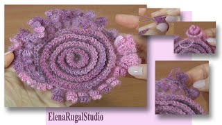 FREEFORM CrochetScrumble Patterns SPIRAL MOTIF [upl. by Nylednarb]