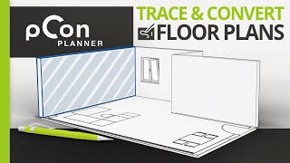 How to draw WALLS on FLOOR PLANS  pConplanner Tutorial [upl. by Glen]