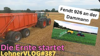 LohnerVLOG387 Fendt 926 TMS als Pflegeschlepper an der Dammann I Erntestart dreschen mit NH 8050 [upl. by Lolande]