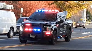 RUMBLER DUAL SIREN amp DUAL HORN Spotswood Police Dept  F150 amp Crown Vic responding [upl. by Norward46]