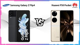 SAMSUNG GALAXY Z FLIP4 VS HUAWEI P50 POCKET [upl. by Knick374]