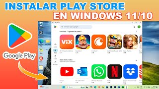 COMO INSTALAR PLAY STORE EN WINDOWS 11  10  ACTUALIZADO 2024 [upl. by Amhsirak]