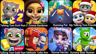 Gummy Bear RunnerTalking Tom Gold Run 2Emma Gardener Running PetMy Taking Tom Friends [upl. by Horick]