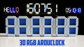 HOW TO MAKE A 3D RGB ARDUCLOCK  3D RGB ARDUCLOCK NASIL YAPILIR [upl. by Kinna497]