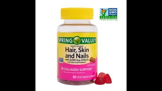 Spring Valley Hair Skin and Nails 2500mcg 60caps [upl. by Frida903]