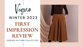 Review Vogue Sewing Patterns Winter 2023 Collection [upl. by Shiroma303]