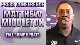 Kansas State Wide Receivers Coach Matthew Middleton Press Conference  Fall Camp Update [upl. by Caylor]