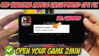 call of duty warzone mobile error unsupported gpu problem  fix cod warzone mobile unsupported gpu [upl. by Raji]