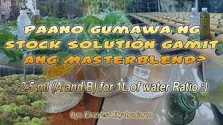 Paano Gumawa ng Masterblend Stock Solution hydroponics Nutrient Solution [upl. by Meelas]