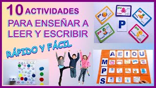 🆎🔤10 ACTIVIDADES PARA ENSEÑAR A LEER Y ESCRIBIR FÁCIL Y RÁPIDO  SÍLABAS [upl. by Miarfe]