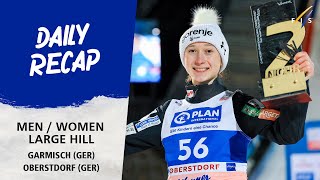 Lanisek wins in Garmisch and double joy for Pinkelnig and Prevc  FIS Ski Jumping World Cup 2324 [upl. by Lathrope]