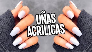 COMO HACER UÑAS ACRILICAS PARA PRINCIPIANTES ❤️CON Y SIN TIPS  Tutoriales Belen [upl. by Katharina505]