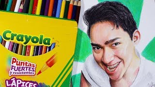 RETO CRAYOLA Dibujando a Fernanfloo con colores ESCOLARES [upl. by Aihsenak54]