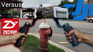 DJI Osmo Mobile 2 Vs Zhiyun Smooth 4  It Depends On What You Need [upl. by Suzann397]