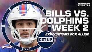 Get Up SPLIT over Dolphins vs Bills matchup  Josh Allen needs to play like an MVP 👀 [upl. by Ecile]