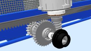 Declutching of a sliding gate operator [upl. by Ytok]