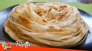 Parotta Recipe  Soft Layered Parotta  How To Make Parotta  Street Food  Foodworks [upl. by Willet]