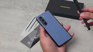 How to install Thinborne aramid fiber Galaxy Z Fold 5 case [upl. by Eyt959]