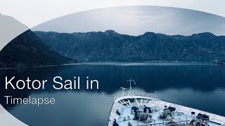 Sailing in to Kotor Montenegro aboard a cruise ship Timelapse [upl. by Argent]