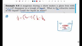 Physics NCERT example 96 class 12th  Ray Optics boards SADHANACLASSES [upl. by Aes684]