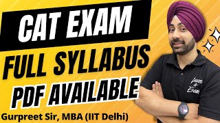 CAT Exam 2024 Syllabus Uncovered Get the PDF Now [upl. by Shuma357]