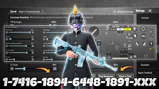 New Update 34⚡Best Sensitivity code  Control Settings Pubg Mobile Bgmi Sensitivity 2024 [upl. by Sitnerp174]