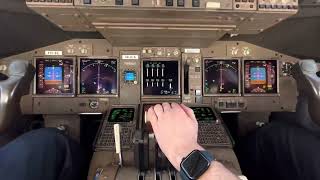 Cockpit view BOEING 747 heavy TAKEOFF from JFK Airport tower amp pilot radio talks [upl. by Suilenroc281]