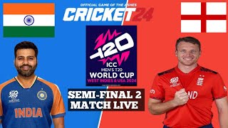 INDIA VS ENGLAND T20 WORLD CUP 2024 SEMIFINAL 2 MATCH LIVE cricket live worldcup t20worldcup [upl. by Aun545]