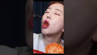 ASMR eating OCTOPUS 🐙🔥🥵😲 so spicy and so chewy octopus eatinsounds mukbang asmr shorts fyp [upl. by Epillihp280]