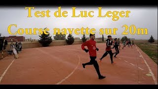 Test de Luc Leger au lycée Temsamane Course navette sur 20m paliers de 1min [upl. by Nivlek]