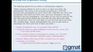 4  GMAT Prep  Writing the AWA Argument Essay [upl. by Biddle]