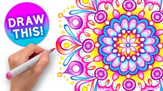 How to Draw a Mandala Easy StepbyStep Tutorial for Beginners [upl. by Llenroc]