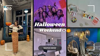 Let’s spent Halloween Weekend in Seoul with me 🇰🇷🎃🥳 Influencer Party Clinic day  Cafe hopping [upl. by Yadrahs]