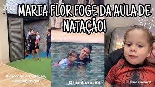 Virginia mostra maria Flor fugindo de aula de natação 🏊 [upl. by Attlee]